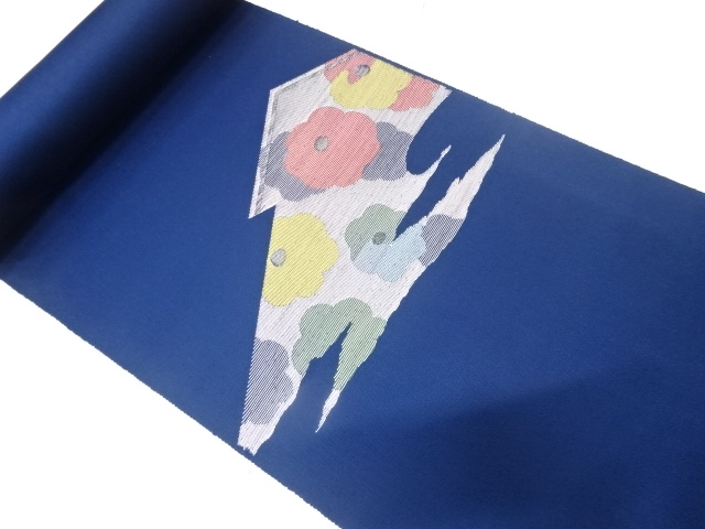 JAPANESE KIMONO / ANTIQUE BOLT FOR NAGOYA OBI / SILK / WOVEN KIKU